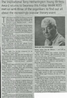 Click to read South Wales Evening Post ('The Week') Article (22/06/2015)